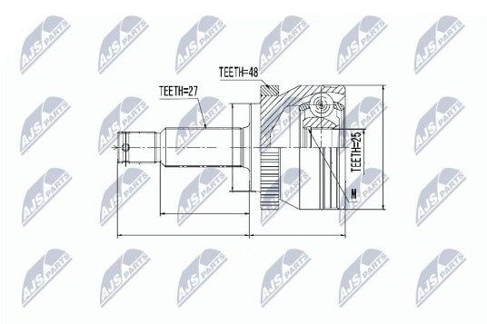 Nty Drivknute drivaksel NTY NPZ HY 508