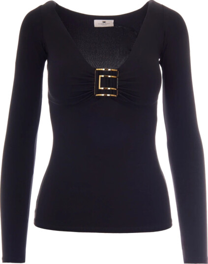 Elisabetta Franchi Dame Topper Svart S,