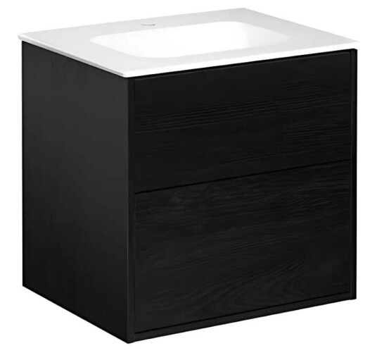 Gustavsberg Artic møbelpakke, 60x47 cm, sort eik/hvit Gustavsberg Artic møbelpakke, 60x47 cm, sort eik/hvit