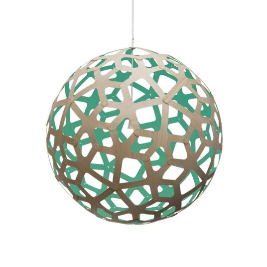 David Trubridge Korall Taklampe Ø120 Aqua David Trubridge Korall Taklampe Ø120 Aqua