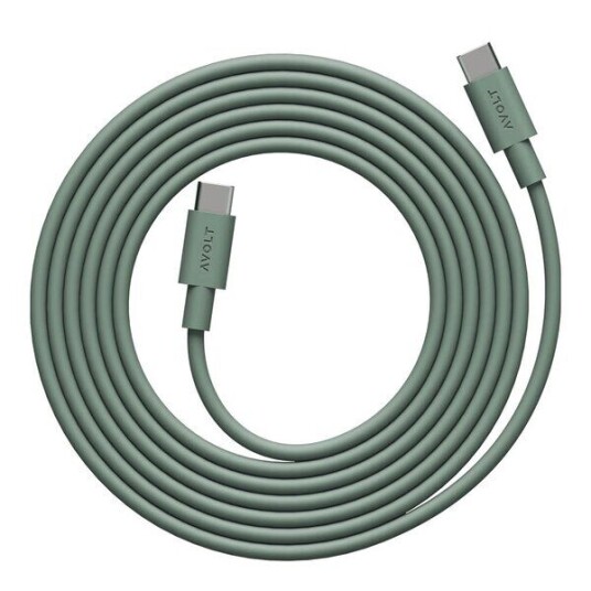 Avolt 2m USB-C Ladekabel Oak Green