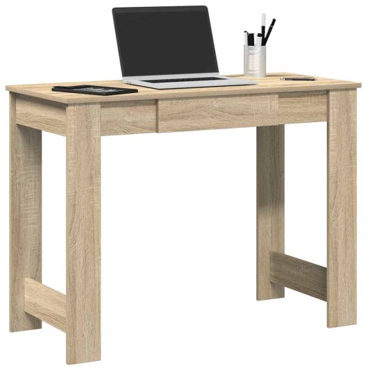 vidaXL Skrivebord sonoma eik 100x45x75 cm konstruert tre vidaXL Skrivebord sonoma eik 100x45x75 cm konstruert tre