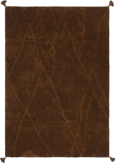 Ryetepper Andrea Natural Cotton Shaggy brun Størrelse: 160 x 230 cm