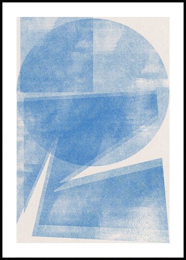 Azure Geometry Plakat Plakat / 21x30cm