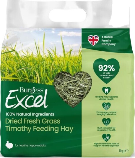Burgess Excel Feeding Hay Tørket Ferskt Gress 1kg