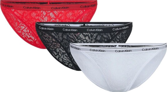 Calvin Klein Bikini 3Pk BLACK CLASSIC WHITE GOJI BERRY M