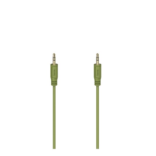 HAMA Cable Audio Flexi slim 3,5 Mm 3,5 Mm Gull Grønn 0,75 M