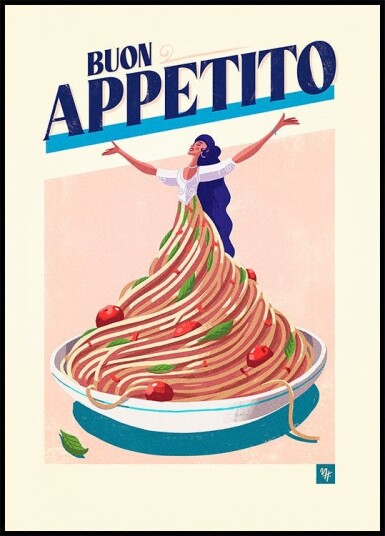 Buon Appettito Plakat Plakat / 40x50cm
