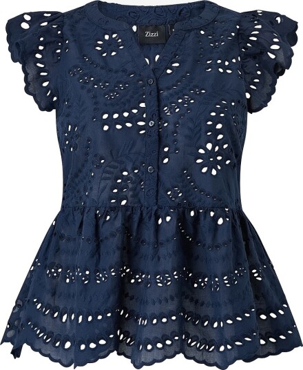 Zizzi Bluse mAlika S/L Blå