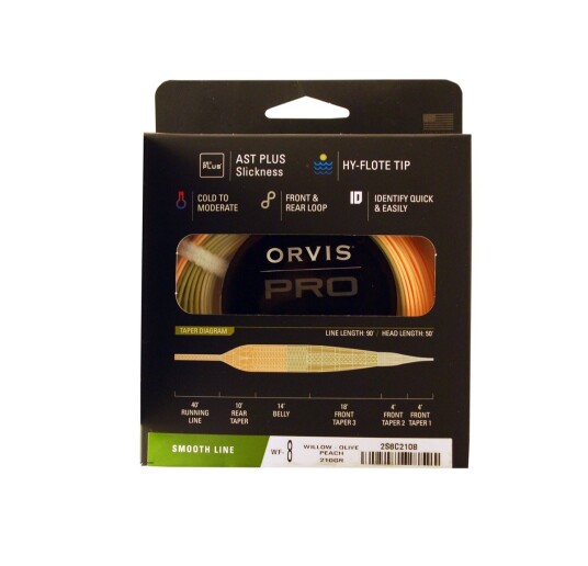 Orvis Pro Trout Smooth Wf Fluesnøre Willow-olive-peach WF4F Orvis Pro Trout Smooth Wf Fluesnøre Willow-olive-peach WF4F