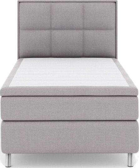 Select No 6 Komplett Sengepakke 120x200 Medium Memory/Pocket Lysegrå/Metallben
