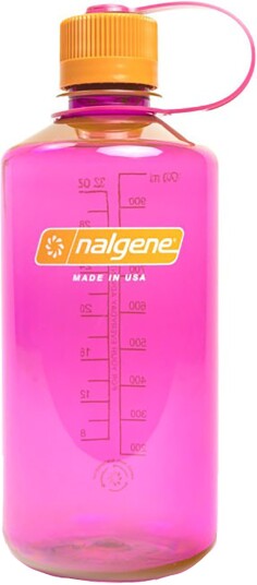 Nalgene 1l Narrow Mouth Sustain Water Bottle Flamingo 1L