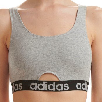 Adidas BH Scoop Bralette gra bomull Large Dame