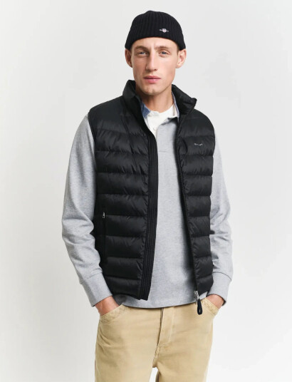 GANT Light Down Vest - Black - XXL GANT Light Down Vest - Black - XXL