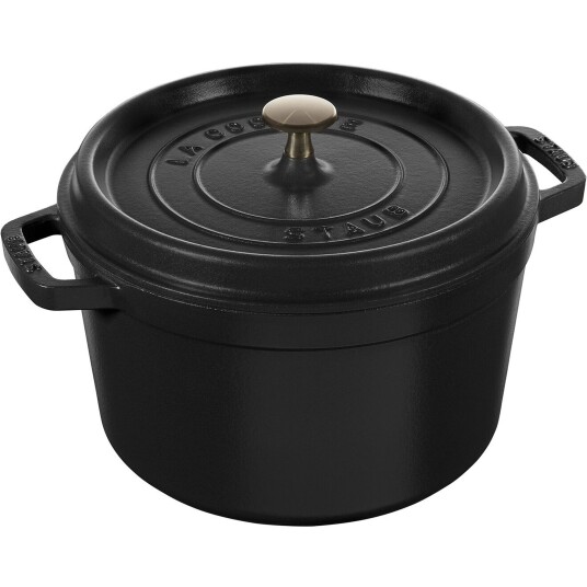 Staub La Cocotte støpejernsgryte 4,8 liter, svart