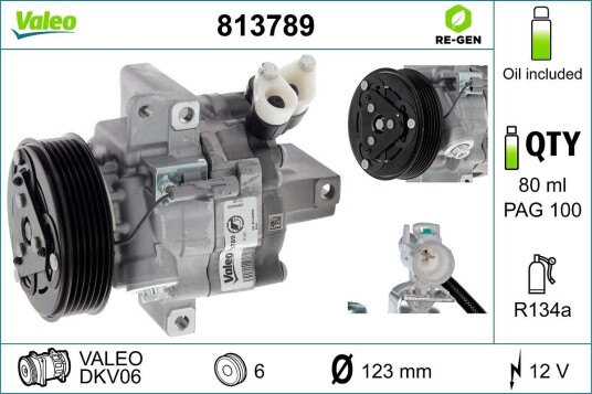 AC kompressor VALEO 813789