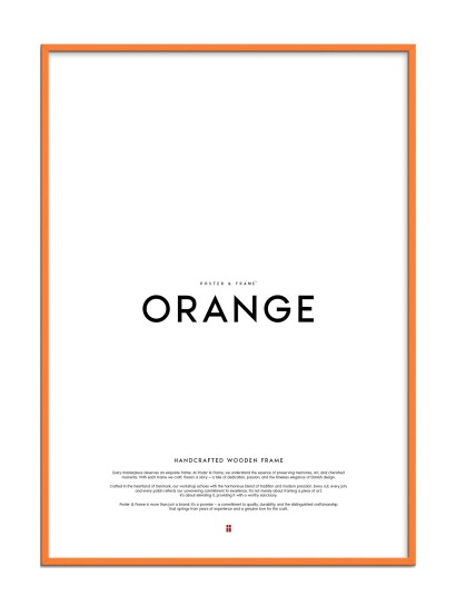 Poster & Frame Orange Wood Frame   Orange   A1