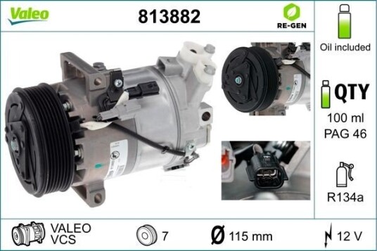 AC kompressor VALEO 813882