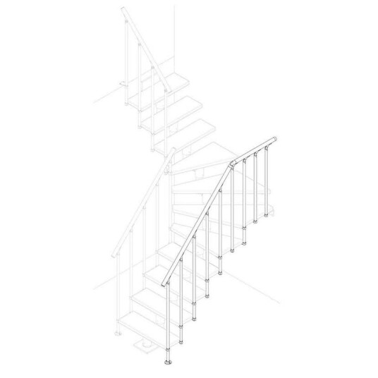 Dolle Utvendig Gelender Classic Ll Eik Lakkert Antracit 3T
