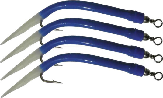 Wiggler gummimakk - 4pk blå - #8/0