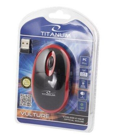 Esperanza Vulture Trådløs Optisk Mus 2.4GHz 1000 dpi Rød Esperanza Vulture Trådløs Optisk Mus 2.4GHz 1000 dpi Rød