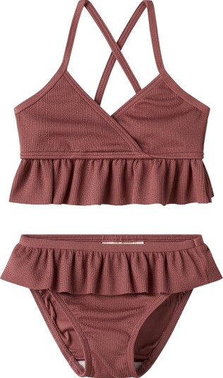 Lil"Atelier Nmffola Fia Swim Set Lil Burgundy 98