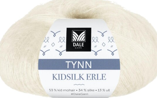 Dale Garn Dale Tynn Kidsilk Erle 4001 Hvit