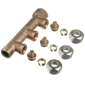 Roth Euro-Red Fordelerrør 3x15mm PEX for Gulvvarme i Stål