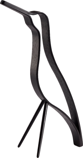 Cooee Design Woody Bird high 18 cm Black stained oak