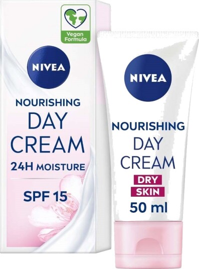 NIVEA Nærende Dagkrem SPF15 for Tørr og Sensitiv Hud 50 ml