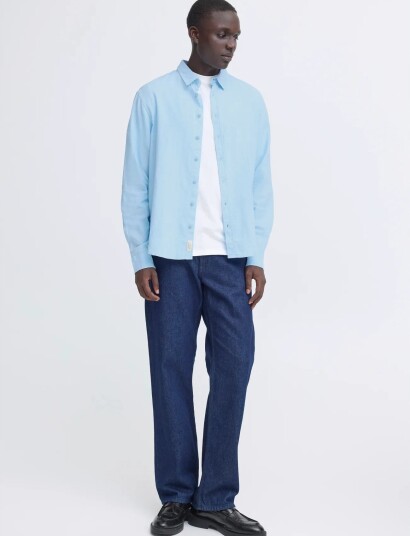 Blend Bhbobby Linen L/S   Blue   M