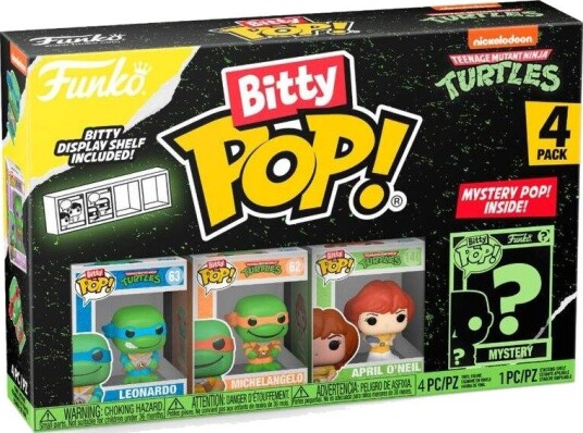 Funko Blisterpakning med 4 figurer Bitty POP Teenage Mutant Ninja Turtles Leonardo
