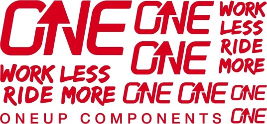 OneUp Components Klistremerker Rød