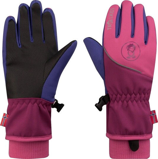 TrollKids Kids Trolltunga Glove - LIGHT MAGENTA/BRIGHT BERRY - 4.5;7-8Y
