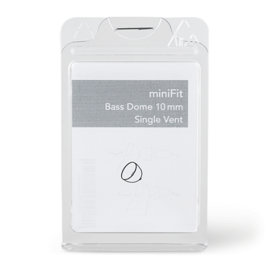 Sbo Hearing MiniFit Bass dome Single Vent - 10 mm