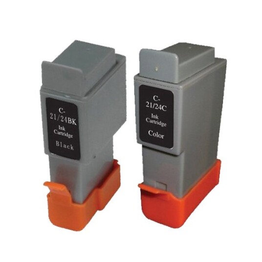 Canon BCI-21/24 blekkpatron combo pack 2 stk -kompatibel - BK/C 22,3 ml