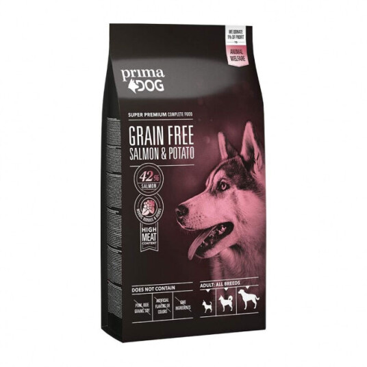 PrimaDog Kornfri Hundefôr Laks og Potet 10 kg for Sensitive Mage PrimaDog Kornfri Hundefôr Laks og Potet 10 kg for Sensitive Mage