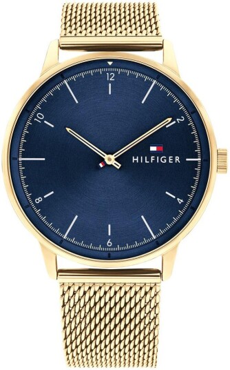 Tommy Hilfiger Herreklokke 1791877 Hendrix Blå/Gulltonet stål Ø43 Tommy Hilfiger Herreklokke 1791877 Hendrix Blå/Gulltonet stål Ø43