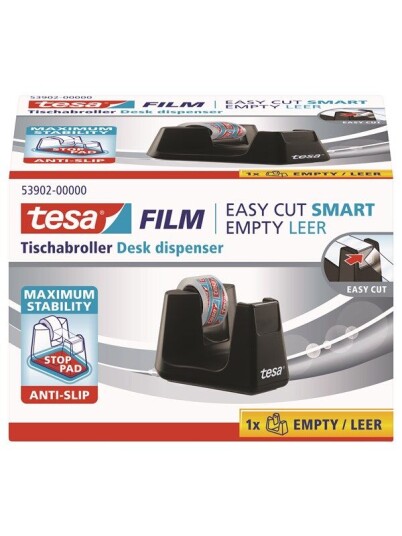 tesa Desk dispenser Easy Cut Smart Svart
