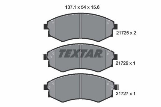 Bremseklosser TEXTAR 2172502 Bremseklosser TEXTAR 2172502