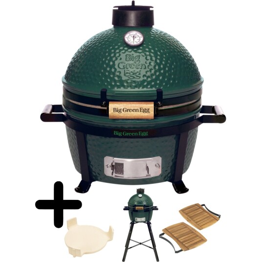Big Grønn Egg Kullgrill komplett pakke+, minimax