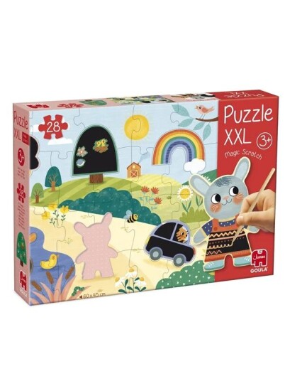 Jumbo Goula Puzzle XXL Magic Scratch Puzzle 27 Pcs. Gulv