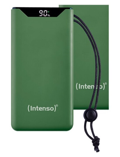 Intenso F10000 - Strømbank - 10000 Mah - 20 Watt - 3 A - Qc 3.0, Power Delivery 3.0 + Pps - 2 Utgangskontakter (24 Pin Usb-C, Usb-Type A) - På Kabel: Usb-C - Grønn Intenso F10000 - Strømbank - 10000 Mah - 20 Watt - 3 A - Qc 3.0, Power Delivery 3.0 + Pps - 2 Utgangskontakter (24 Pin Usb-C, Usb-Type A) - På Kabel: Usb-C - Grønn