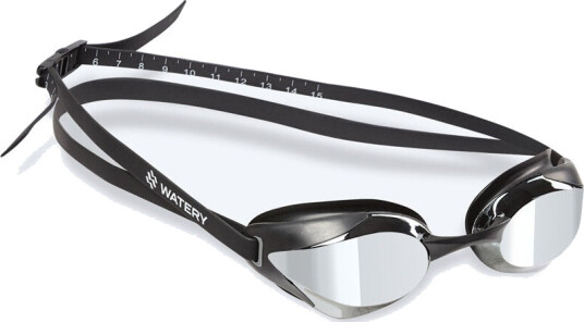 Watery Elite svømmebriller   Poseidon Ultra Mirror   Svart/sølv   Konkurranse / trening svømmebriller Bedst i test