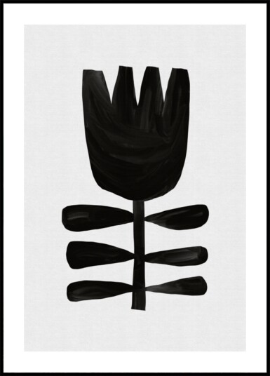 Black Abstract Flower Plakat / 100x150 Black Abstract Flower Plakat / 100x150