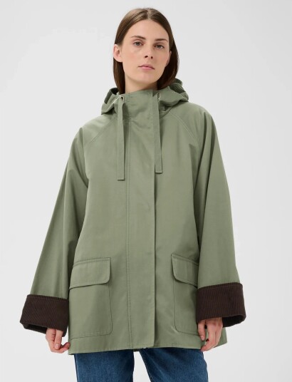 InWear Gracelynniw Hooded Jacket - Khaki green - 36 InWear Gracelynniw Hooded Jacket - Khaki green - 36