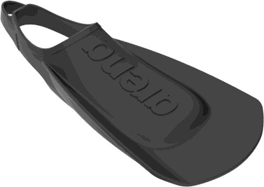 Arena Fins Adult svømmeføtter unisex Black 38/39 Arena Fins Adult svømmeføtter unisex Black 38/39