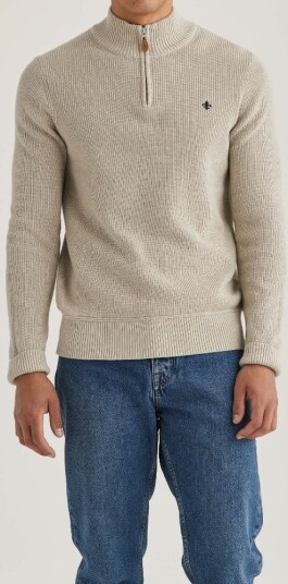 Morris Stockholm BERNARD HALF ZIP STRIKKEGENSER BLÅ Khaki XXL Morris Stockholm BERNARD HALF ZIP STRIKKEGENSER BLÅ Khaki XXL