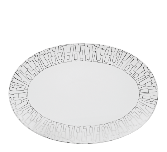 Rosenthal TAC Skin Platin fat ovalt 38 cm