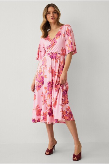 Ellos Collection   Kjole med knytbar stropp   Rosa